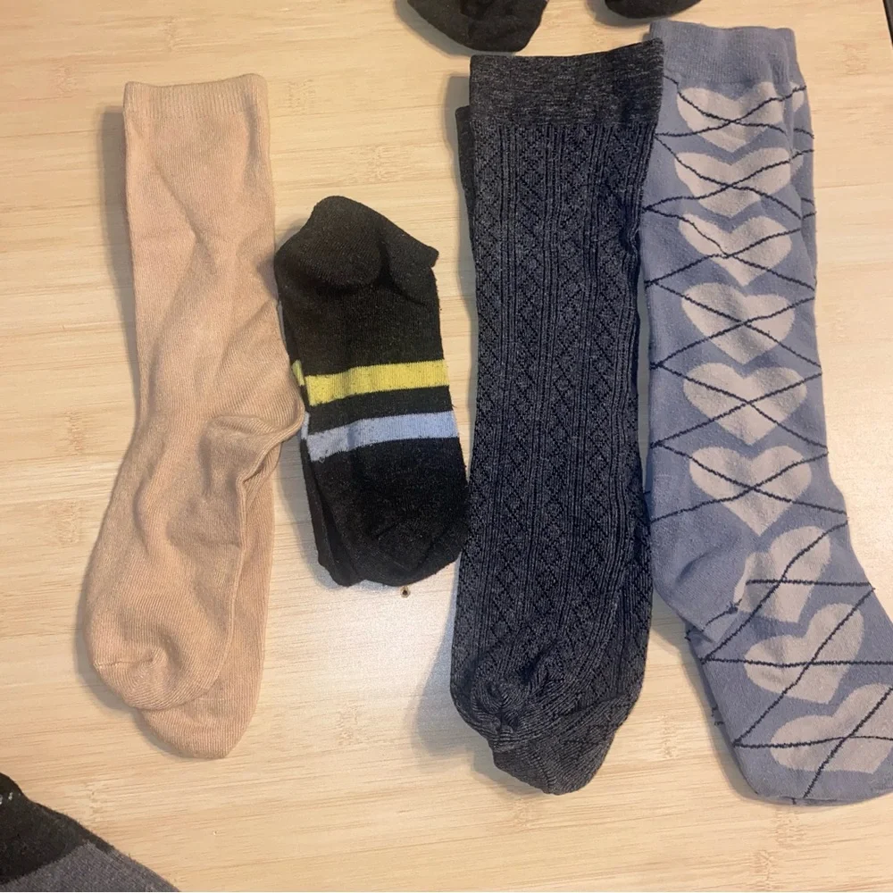12 pairs women’s socks bundle sizes 8-10 Y2K Preppy